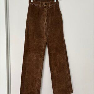 Vintage 70s Tour de France Corduroy Pants Brown Tan Mens 28